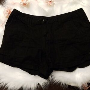 Maurice's Black linen shorts  